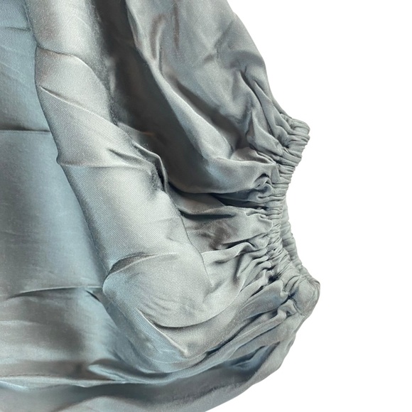 ASTR The Label Quinn MaxiDress Sage Gray Long Sleeve Satin Gown Medium - Picture 5 of 7